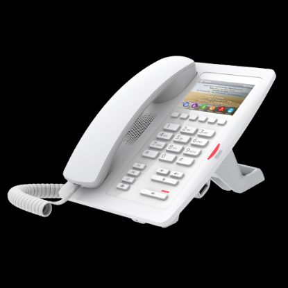 Picture of Fanvil H5 Hotel / Office Enterprise IP Phone - 3.5' Colour Screen, 1 Line, 6 x Programmable Buttons, Dual 10/100 NIC, POE, 2 Years Warranty- White