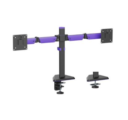 Picture of Brateck LDT89-C024 Matte Black Amethyst Articulating Gaming Dual Monitor Arm,  Fit Screen Size: 17'-32', Screen Quantity: 2 (LS)