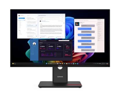Picture of LENOVO ThinkVision T27UD-40 27' UHD IPS Monitor 3840 x 2160 4ms 16:9 Anti-Glare Height Adjustable Tilt Swivel Pivot PD 100W USB-C Hub LAN DP HDMI VESA