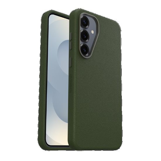 Picture of OtterBox Symmetry Cactus Leather Samsung Galaxy S25 5G (6.2') Case Cactus Grove Green - (77-97389), DROP+ 3X Military Standard, 7 Years Warranty
