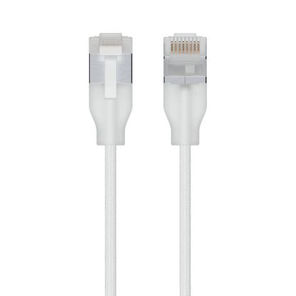 Picture of Ubiquiti UniFi Premium Patch Cable,1M, White, Ultra-Thin Braided Patch Cable, Designed Optimized 10 GbE Networking