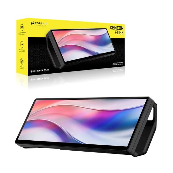 Picture of Corsair XENEON EDGE 14.5' LCD Touchscreen, 2560x720@60Hz, HDMI/USB-C, 5-point touch, magnetic mount, detachable stand, vertical/horizontal use