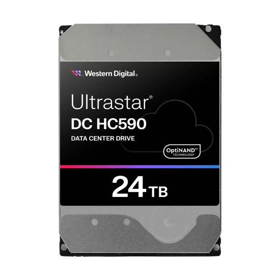Picture of Western Digital Ultrastar DC HC590 24TB: 3.5', SATA 6Gb/s / SAS, CMR, SE, 146.71×101.6×26.11mm, 670g,  5Y warranty