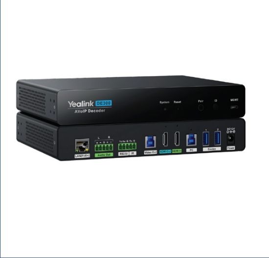 Picture of YealinkDE300,AV over IP, 4K@60Hz4:4:4,USB 3.0 capture for MTR,Seamless 2x2 Video Matrix Switching,Multiple USB Connectivity,HDCP 2.3,Gigabit Ethernet