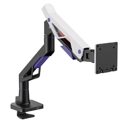 Picture of Brateck LDT95-C012UC Atlas Neo Gaming Monitor Arm with USB-A & USB-C Ports For most 24'~57' Monitors, Fit Curved Monitor, Matte Black & White (new)
