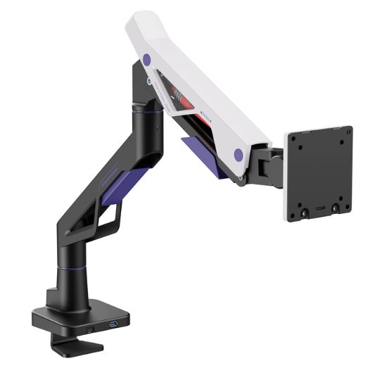Picture of Brateck LDT95-C012UC Atlas Neo Gaming Monitor Arm with USB-A & USB-C Ports For most 24'~57' Monitors, Fit Curved Monitor, Matte Black & White (new)