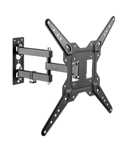 Picture of Brateck LPA68-443 Economical Full-Motion TV Wall Mount, Fit Screen Size: 23'-55' Up to 30 KG, Fine Texture Black,382x430x430mm (new)