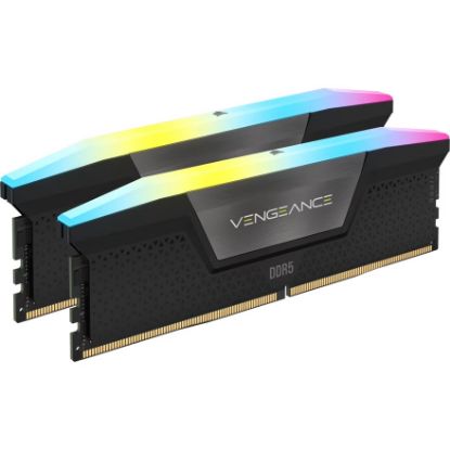 Picture of CORSAIR VENGEANCE® RGB 32GB (2x16GB) DDR5 DRAM 6000MT/s CL38 Memory Kit — Black