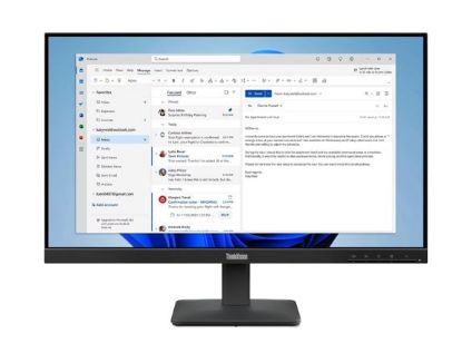 Picture of LENOVO ThinkVision S24-4E 23.8' 24' FHD IPS Monitor 1920x1080 16:9 4ms 100Hz Anti-glare Tilt VGA HDMI Tilt VESA 3yr WTY Black