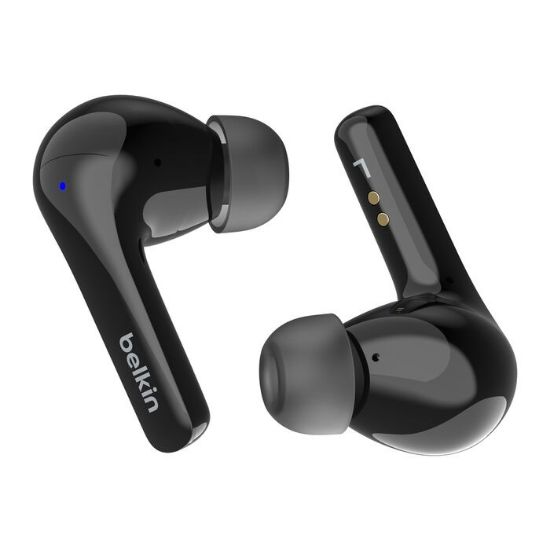 Picture of Belkin SoundForm Motion 2 True Wireless Earbuds - Black(AUC010fqBKV2),33 Hours Playtime,Bluetooth 5.3 Pairing,IPX5-Rated,12mm Drivers,2 Years Warranty