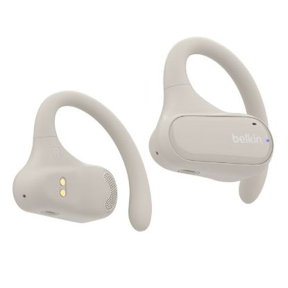 Picture of Belkin SoundForm ClearFit New Open-Ear Wireless Earbuds - White (AUC013btSA), Bluetooth 5.3 Pairing, IPX5-Rated, 14.2mm Drivers, 2 Years Warranty