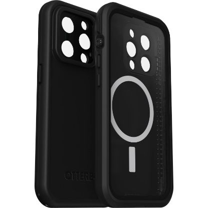 Picture of OtterBox FRE Magsafe Apple iPhone 14 Pro Case Black - (77-90172), DROP+ 5X Military Standard, 2M WaterProof, Built-In Screen Protector,360° Prote