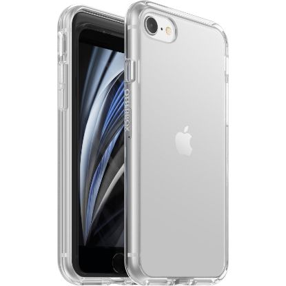 Picture of OtterBox React Apple iPhone SE (3rd & 2nd Gen) and iPhone 8/7 Case Clear - (77-65078), Antimicrobial, DROP+ Military Standard, Raised Edges, Hard