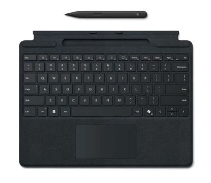 Picture of Microsoft Surface Pro 8/9/X/10/11 Business Signature Mechanical & Backlit Key Large Type cover Keyboard Black with Slim Pen