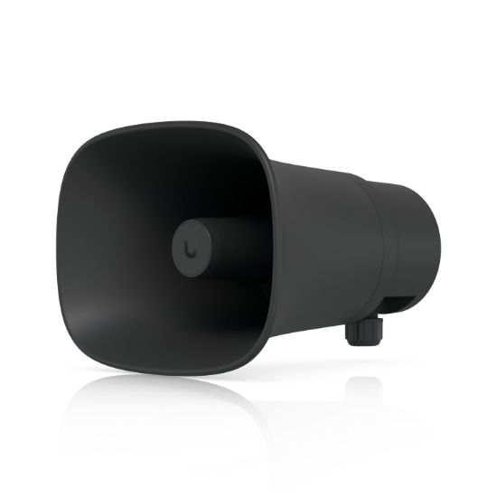 Picture of Ubiquiti AI Horn Speaker, Black,All-weather PoE 120 dB Horn Speaker With Advanced AI Alert Functionality&Versatile Wall, Corner,Pole Mounting Options