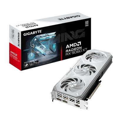 Picture of Gigabyte Radeon RX 9060 XT GAMING OC ICE 16G, GDDR6, 3320MHz boost, 2780MHz, 2048 cores, PCIe 5.0, 281mm, 450W, 2x DP 2.1a, HDMI 2.1b
