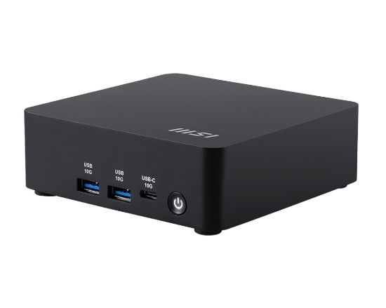 Picture of MSI Cubi NUC AI 1UMG-012BAU Mini PC Black Barebone Core Ultra 7 155H, 2x Thunderbolt 4 2x HDMI 2x Intel® I226V (2.5G) Wi-Fi 6E AX211 3Y