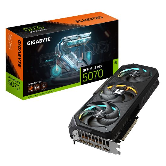 Picture of Gigabyte GeForce RTX™ 5070 GAMING OC 12G, 2625 MHz, CUDA  6144, 28 Gbps, GDDR7, 192 bit, PCI-E 5.0, ATX, PSU 750W, DisplayPort 2.1b *3 HDMI 2.1b *1
