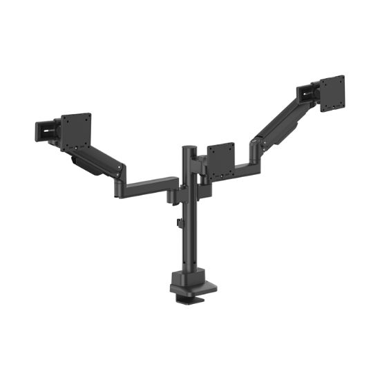 Picture of Brateck Modular Mechanical Spring Triple Monitor Arm with Sliders 17'-27' Monitor Weight Capacity (per flat screen):11kg, VESA: 75x75,100x100(Black)