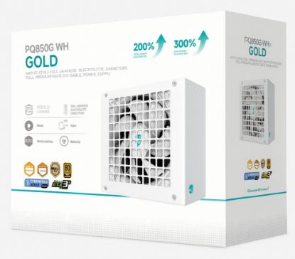Picture of DeepCool PQ850G WH 850W Gamer Storm 80+ Gold/Cybenetics Fully Modular ATX Power Supply 120mm Fan, Japanese Capacitors, DC to DC, ATX12V V3.1,