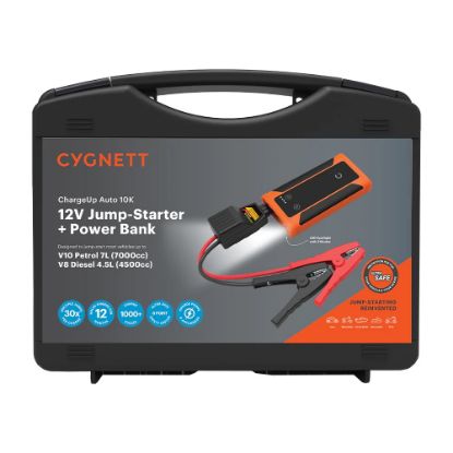 Picture of Cygnett ChargeUp Auto 10K mAh Jump-Starter & Power Pack-Orange(CY3577CHAUT),Vehicle Jump Starter Up to V10 Petrol 7L V8 Diesel 4.5L,2 Years Warrany