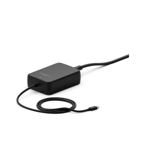 Picture of Cygnett PowerMaxx 65W PD GaN Laptop Charger with Integrated USB-C Cable (1M) -Black (CY5071PDWCH),1M USB-C (65W) , 2 Years Warranty