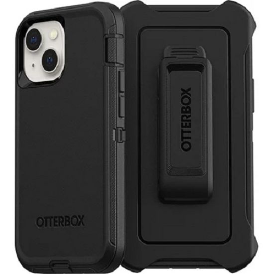 Picture of OtterBox Defender Apple iPhone 13 Mini / iPhone 12 Mini Case Black - (77-83426), DROP+ 4X Military Standard,Included Holster, 7 Years Warranty