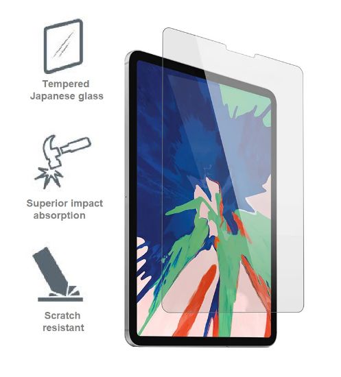 Picture of Cygnett OpticShield Apple iPad Pro (12.9') (6th/5th/4th/3rd Gen) Tempered Glass Screen Protector - (CY2731CPTGL), 2 Years Warranty