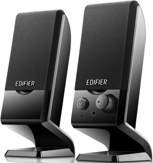 Picture of Edifier M1250 2.0 USB Powered Compact Multimedia Speakers - 3.5mm AUX/Flat Panel Design Satellites/Built in Power/Volume controls/Black
