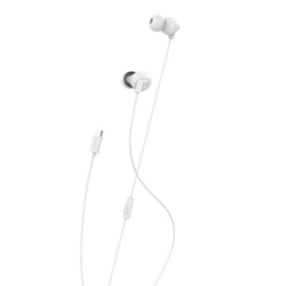 Picture of Cygnett Essentials USB-C Earphones - White (CY2868HEUSB),Built-in Microphone for Phone Calls, Control at Your Fingertips,Simply Plug, 2 Years Warranty