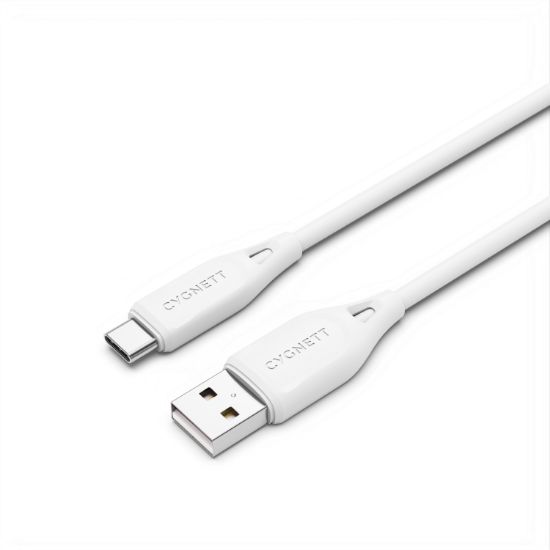 Picture of Cygnett Essentials USB-C to USB-A (2.0) Cable (1M) - White (CY4688PCUSA), 3A/60W, 480Mbps, Turbo Charge, Best for Laptop, 2 Years Warranty