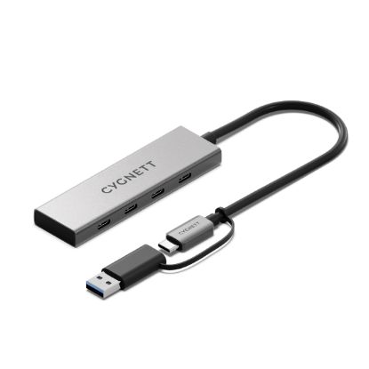 Picture of Cygnett Unite 4-in-1 USB-C to USB-C Hub- White(CY5390CYHUB)4x USB-C Ports,10Gbps Transfer,Aluminium Outer Shell,15cm cable, 2-Year Warranty