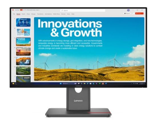 Picture of Lenovo ThinkVision P24qd-40 23.8' 24' 24' QHD IPS Monitor 2K 2560x1440 16:9 Height Adjustable Tilt Swivel Pivot HDMI DP1.4 DP 4xUSB3.2 Hub Etherne 3yr