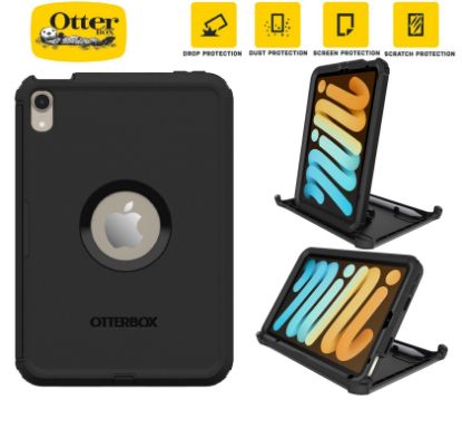 Picture of OtterBox Defender Apple iPad Mini A17 Pro (7th Gen) / iPad Mini (8.3') (6th Gen) Case Black - No Retail Packaging - (77-87478), 7 Years Warranty