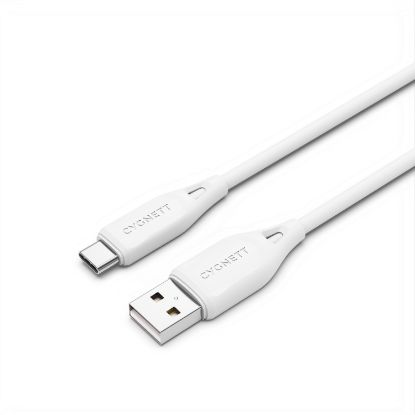 Picture of Cygnett Essentials USB-C to USB-A (2.0) Cable (2M) - White (CY4690PCUSA), 3A/60W, 480Mbps, Turbo Charge, Best for Laptop, 2 Years Warranty