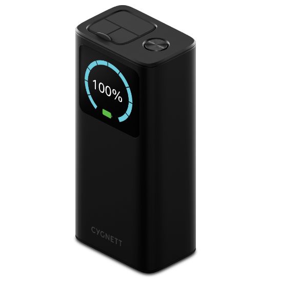 Picture of Cygnett Titan 30K mAh Laptop Power Bank - Black (CY5135PBCHE), 65W, LCD Digital Display, 2x USB-C, 2x USB-A, Charge 4x Device at Once,2 Years Warranty
