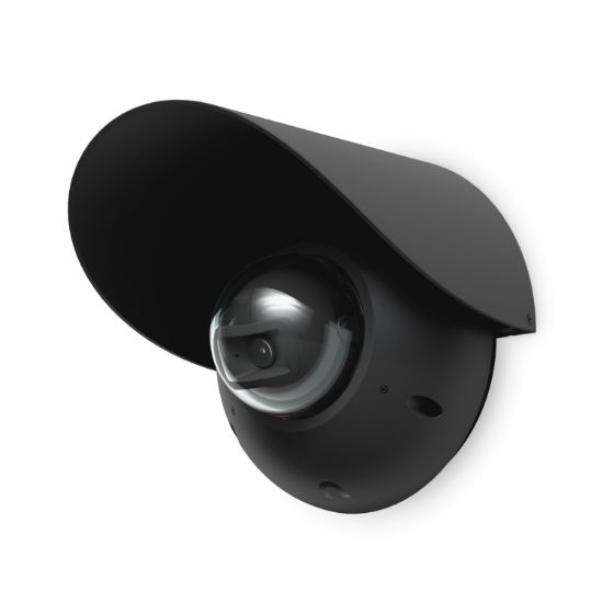 Picture of Ubiquiti G6 Dome Camera Weather Shield, Black, G6 Dome Camera Accessory, Optimal Image Quality, Protection Elements, Installed Outdoors, Wall, Pole.