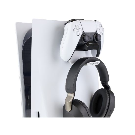 Picture of Cygnett Charge & Play PS5 Dual Sense Charging Dock + Headset Hook - (CY4452CYPSC)Extendable Headphone Hook, Charge in just 2 hours,2 Years Warranty