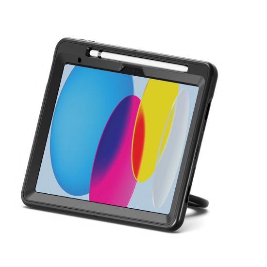 Picture of Cygnett GripStand Apple iPad (11.0') 11th Gen (A16)/iPad 10th Gen (10.9') Case -Black(CY5201CPGRP), 360° Rotating Stand,Pen Holder,2 Years Warranty