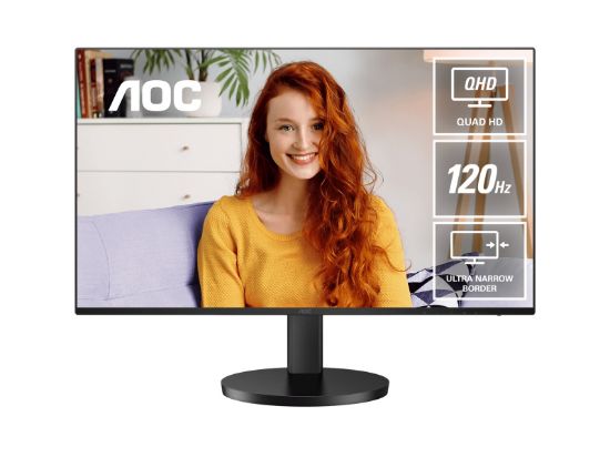 Picture of AOC 27' IPS Q27B3CF3: 2560×1440 @ 120Hz, 1ms MPRT, 350 nits, sRGB 116%, USB-C (65W), HDMI 2.0, USB hub, speakers, height-adjustable, VESA 100mm