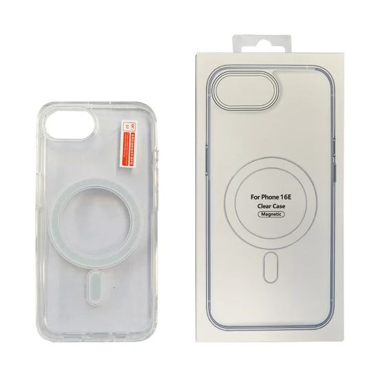 Picture of Pisen Apple iPhone 16e Clear Case - Compatible With MagSafe, Durable, Non-Slip, Flexible, Drop Protection, Ultra-thin, 3 Years Warranty