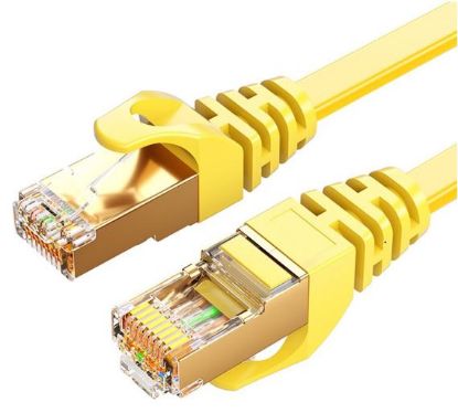 Picture of 8Ware CAT7 Cable 5m - Yellow Color RJ45 Ethernet Network LAN UTP Patch Cord Snagless Flat cable