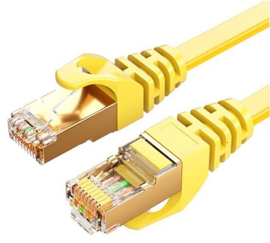 Picture of 8Ware CAT7 Cable 5m - Yellow Color RJ45 Ethernet Network LAN UTP Patch Cord Snagless Flat cable