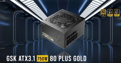 Picture of Antec GSK750 80+ Gold Fully Modular ATX 3.1, PCI-E 5.1 latest High Quality Japanese Capacitors, Ultimate performance and reliability, PSU (LS)