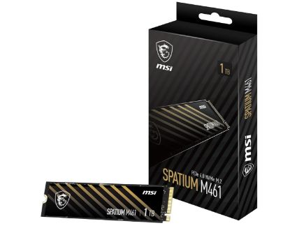 Picture of MSI SPATIUM M461 PCIe 4.0 NVMe M.2 1TB Internal SSD PCIe Gen4 NVMe (SPATIUM M461 PCIe 4.0 NVMe M.2 1TB), 5 Year Warranty