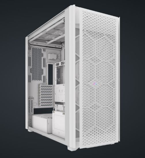 Picture of Corsair iCUE LINK 9000D RGB AIRFLOW Super Full-Tower PC Case - White, 698×307×698mm, GPU 580mm, 6x 2.5', 5x 3.5', rad 480mm, 2x USB-C 180mm CPU Cooler