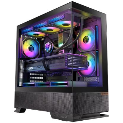 Picture of OKINOS Aqua 6 infinity Mid Tower ATX case, tempered glass, USB-C 10Gbps, 435mm GPU, 175mm CPU, 360mm radiator, ATX/mATX/ITX support, steel build RGB
