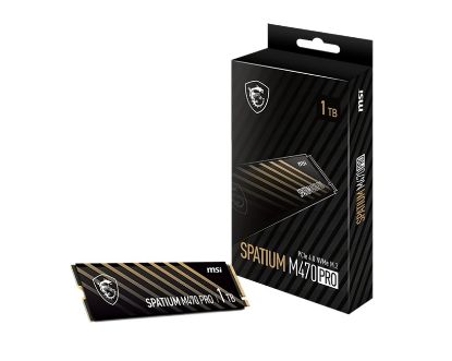Picture of MSI SPATIUM M470 PRO PCIe 4.0 NVMe M.2 1TB SSD, Sequential Read up to 6000MB/s, Sequential Write up to 5000MB/s, 640 TBW, 5 Year Warranty FOR CC