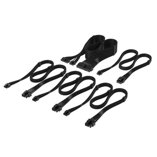 Picture of For Corsair PSU - Elite Premium Individually Sleeved Type-4 PSU Cables Starter Kit - Black
