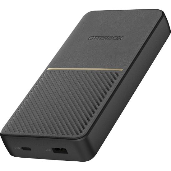 Picture of OtterBox Fast Charge Power Bank 20K mAh - Black (78-80642), Dual Port USB-C (18W) & USB-A (18W), Includes USB-C Cable (15CM), 2 Years Warranty